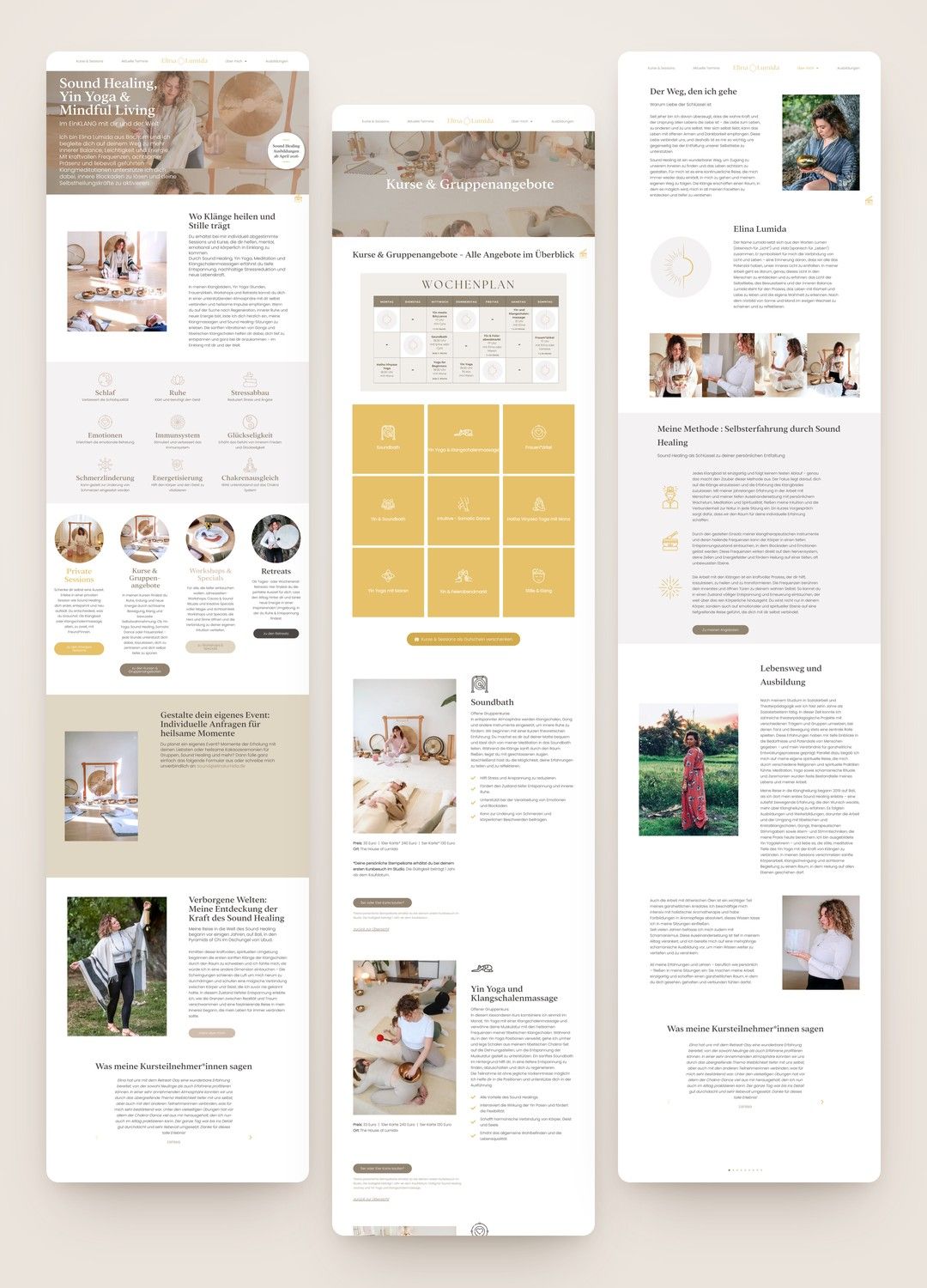 Webdesign für Elina Lumida