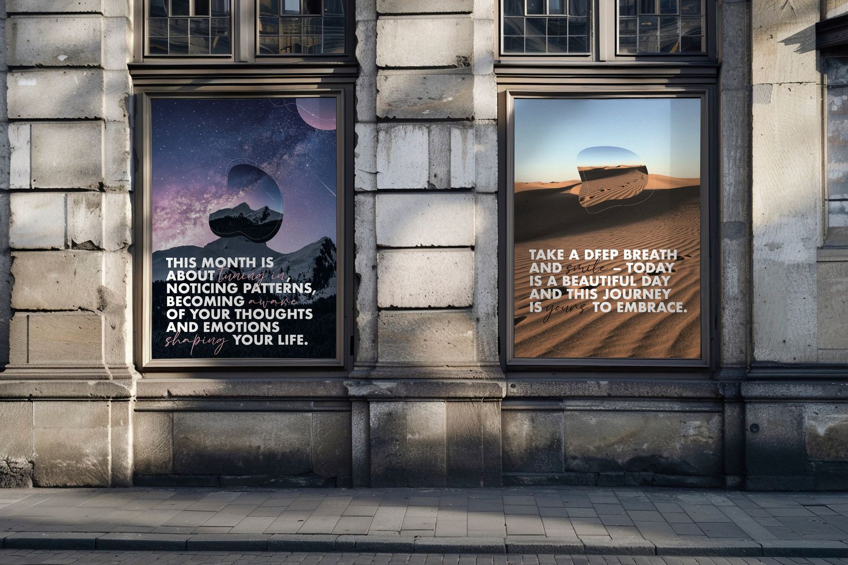 Kampagnenplakat My Horizon Within im Stadtraum